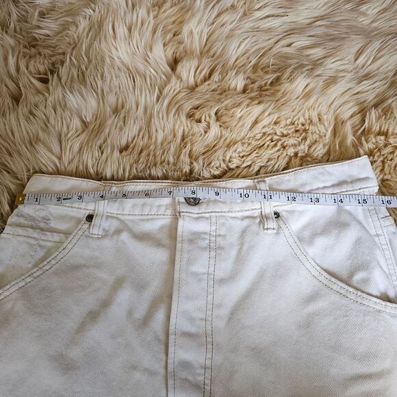 Free People Brea White Denim Cutoff Mini Skirt Size 31 - Picture 6 of 6